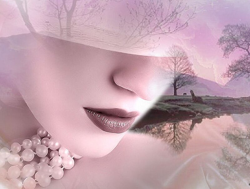 Woman's Face and Pearls