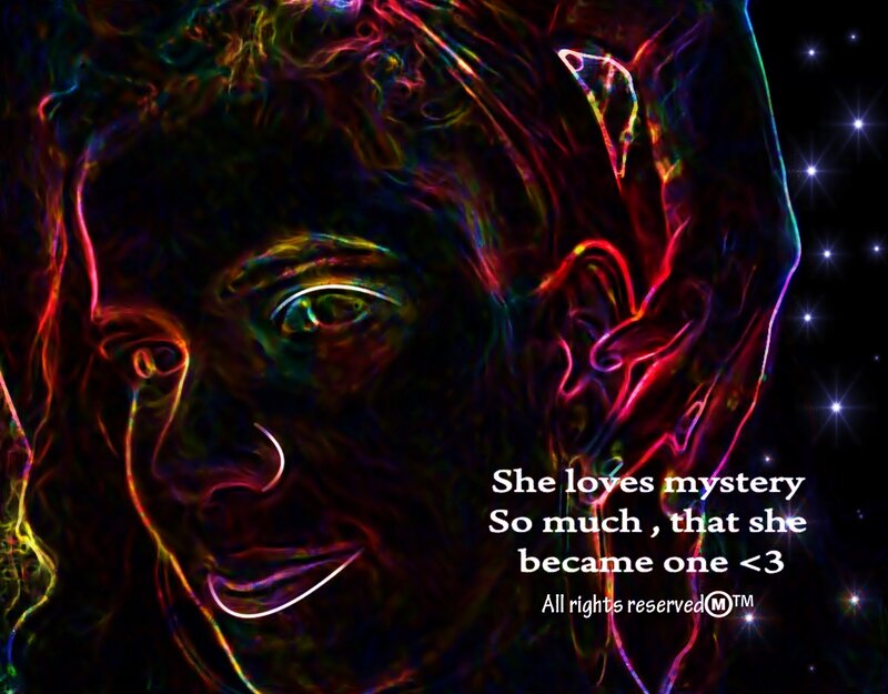 Woman's Face — Black, Mysterious
