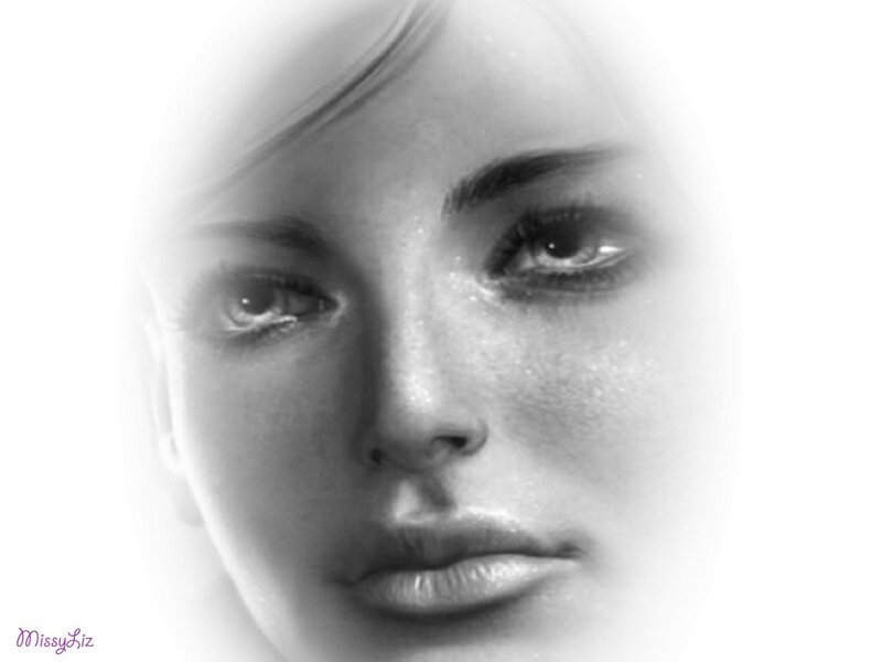Woman's Face — Black