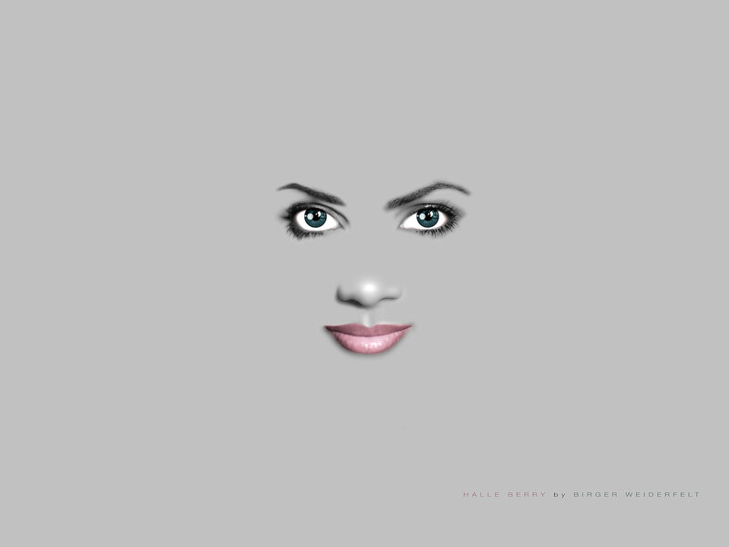Woman's Face — Gray, Minimalist