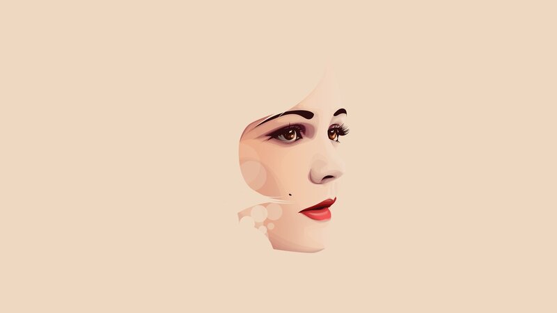 woman's face illustration