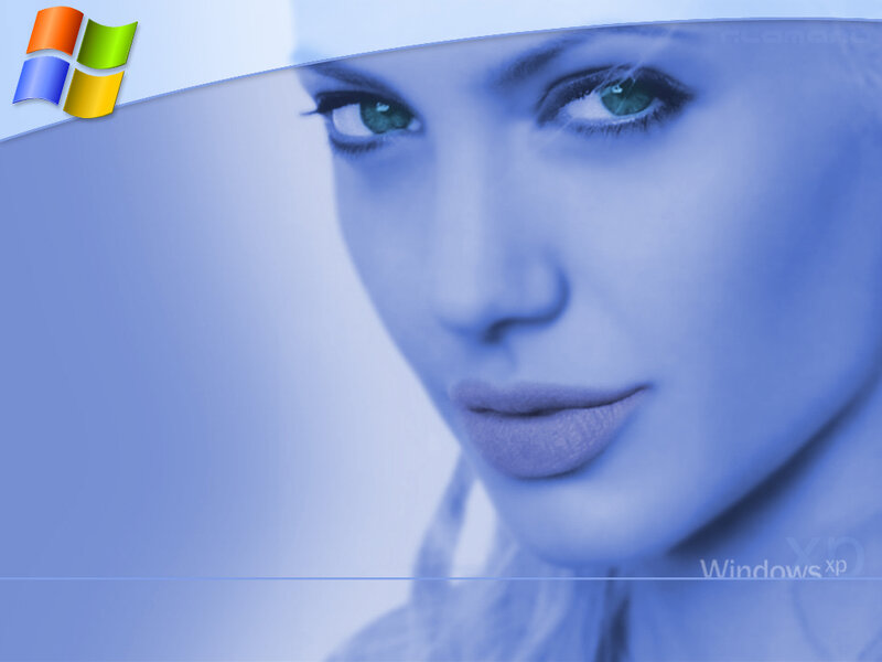 Woman's Face in Blue — Calm