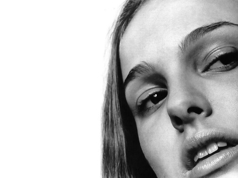 Woman's Face in Close-up — Black, Dramatic, Photograph, Eyes, Nose