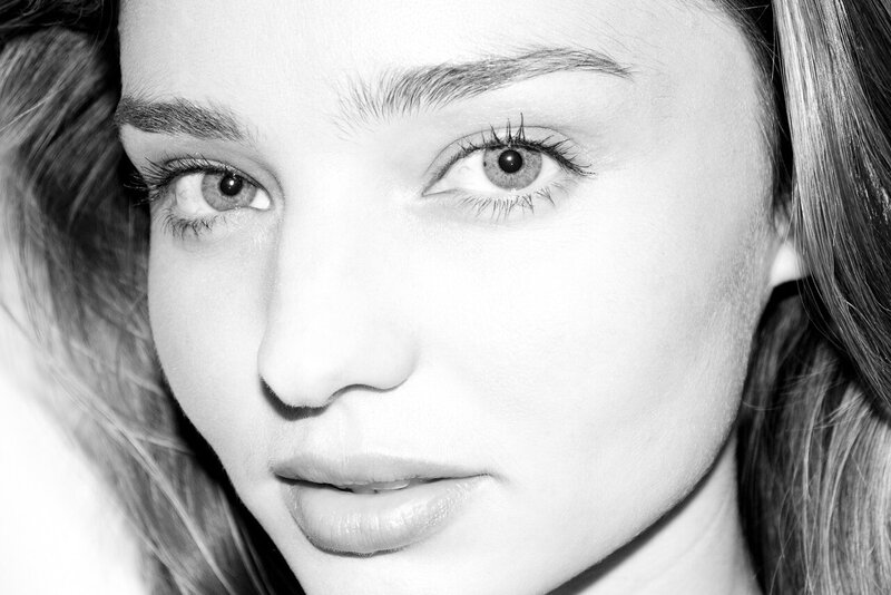 Woman's Face in Close-up — Black, Neutral