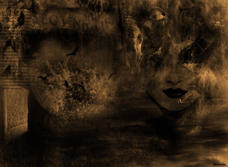 Woman's Face in Dark Art