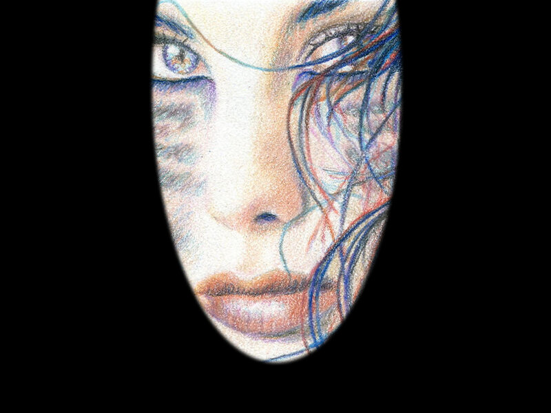 Woman's Face in Drawing