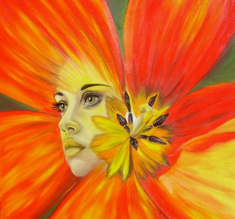 Woman's Face in Flower
