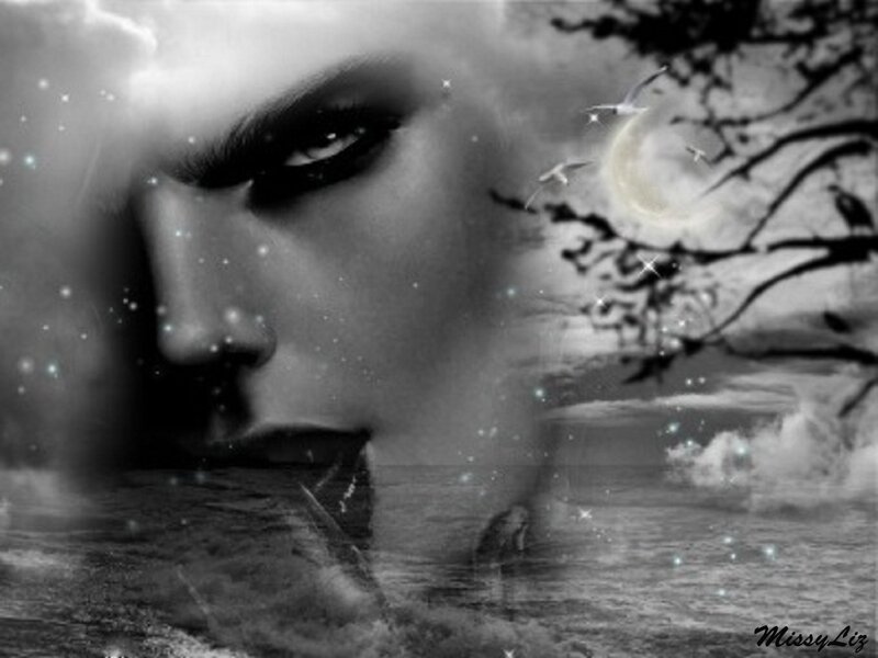 Woman's Face in Moonlight