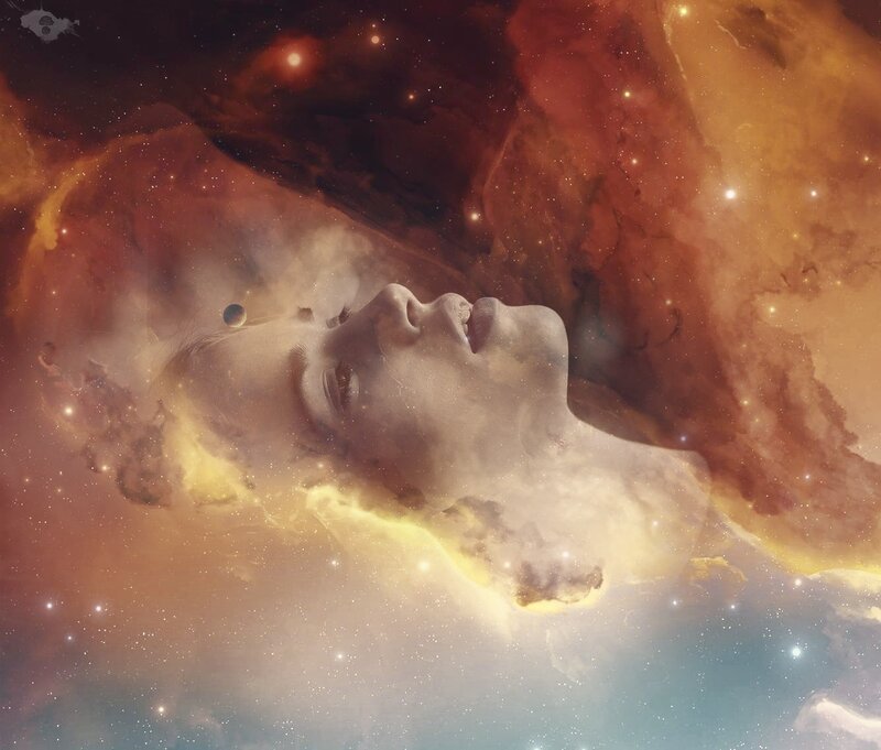 Woman's Face in Nebula