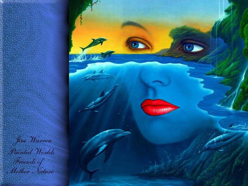 Woman's Face in Ocean
