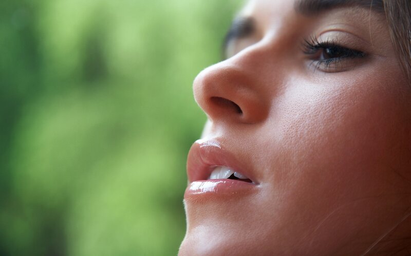 woman's face in profile