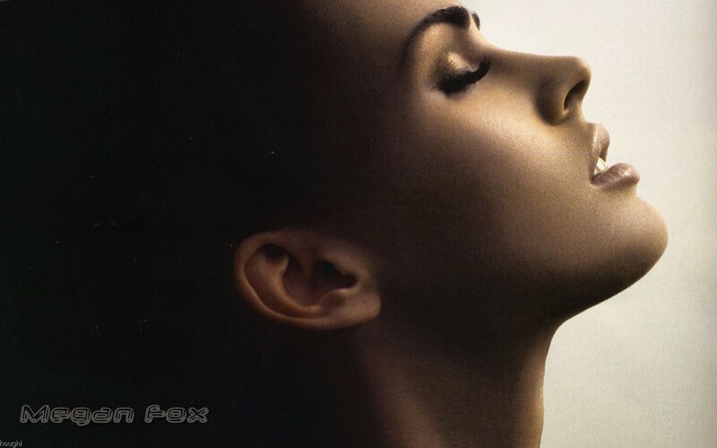 Woman's Face in Profile — Black, Dramatic