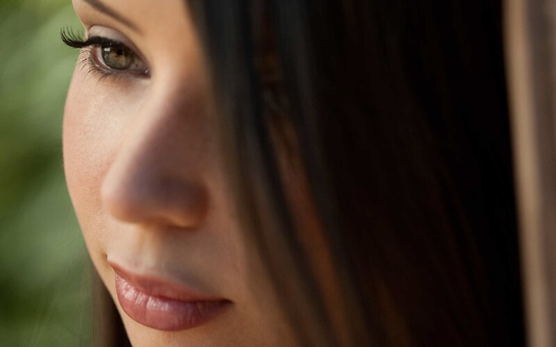 Woman's Face in Profile — Brown, Contemplative