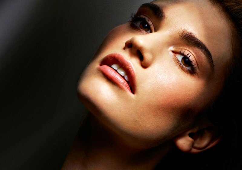 Woman's Face in Profile — Brown