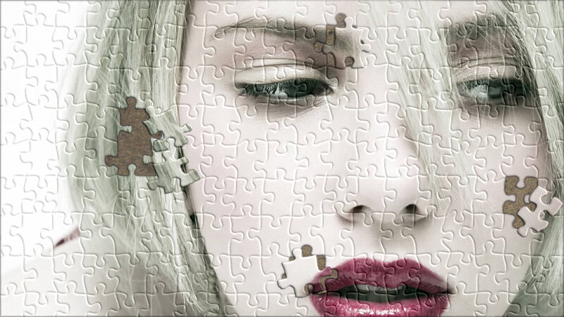 Woman's Face in Puzzle