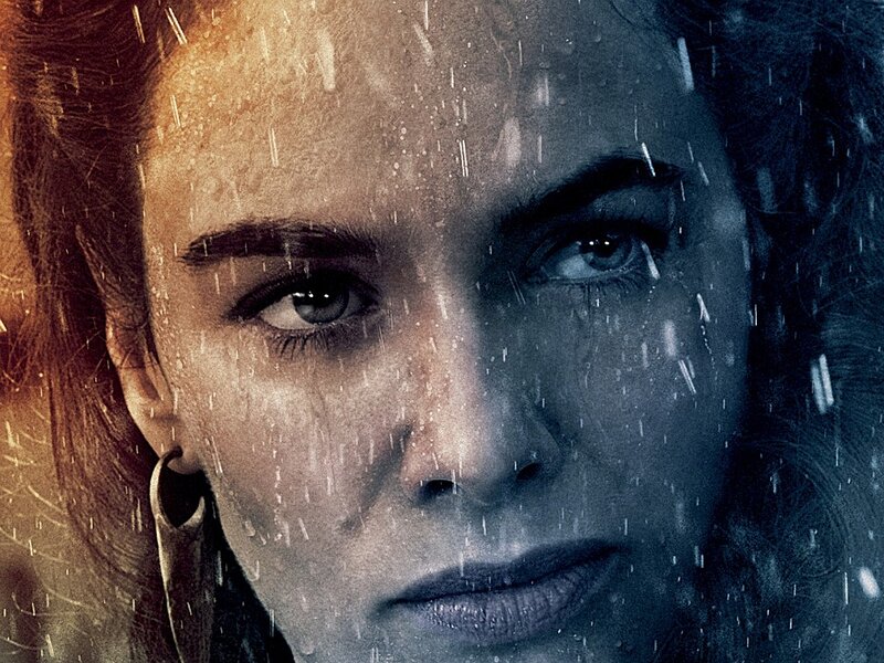 Woman's Face in Rain