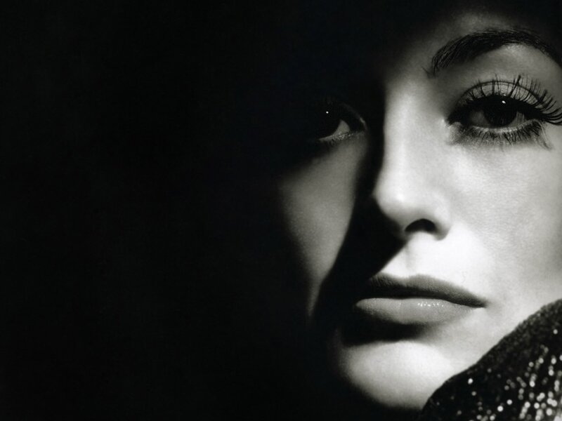 Woman's Face in Shadow — Black, Dramatic, Photograph, Eyes