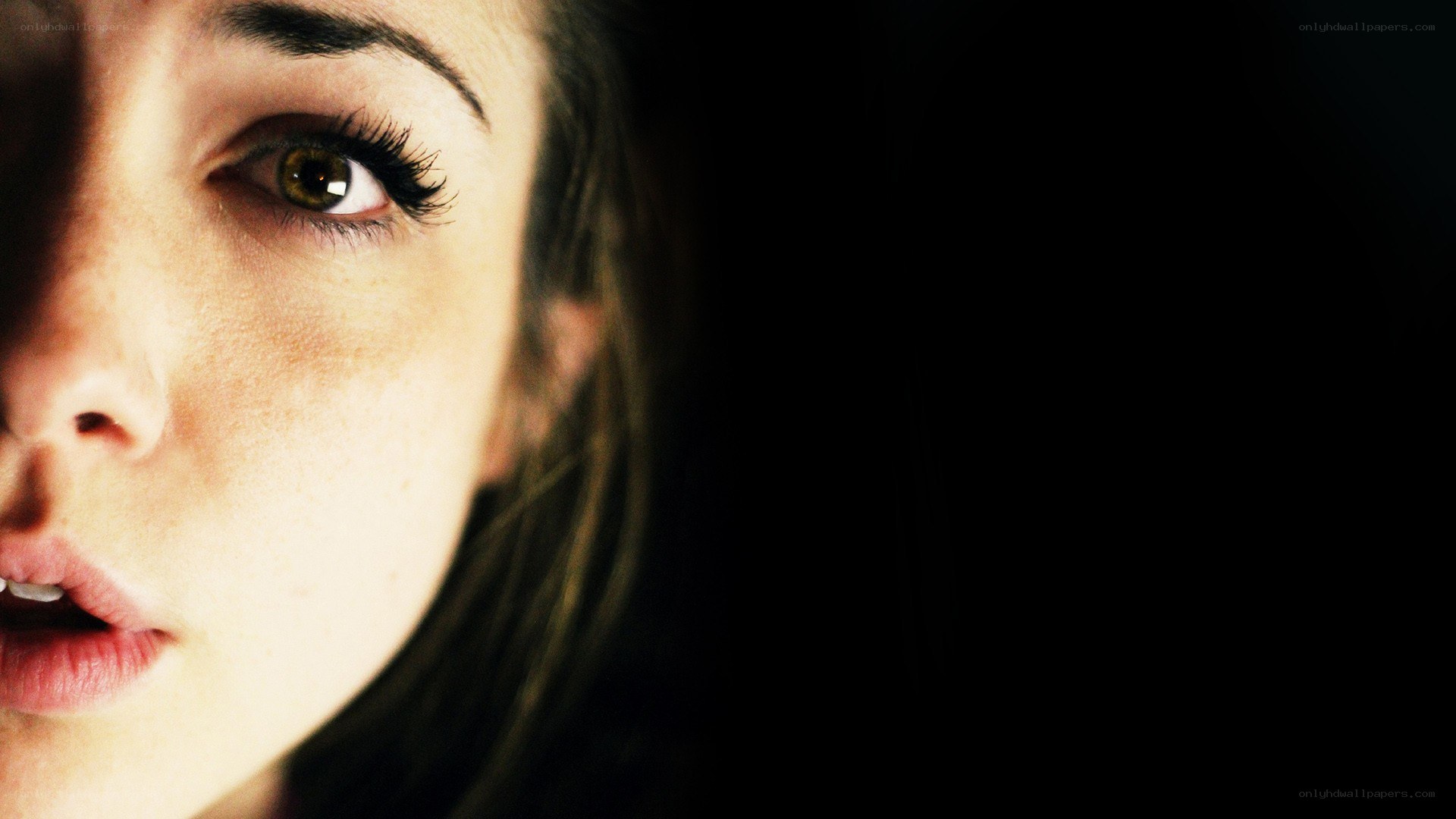 woman's face in shadow
