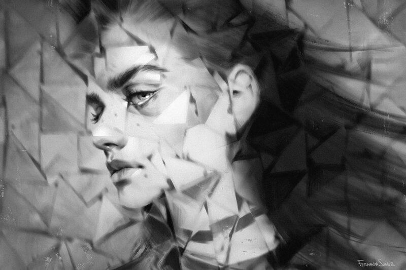 Woman's Face in Shards