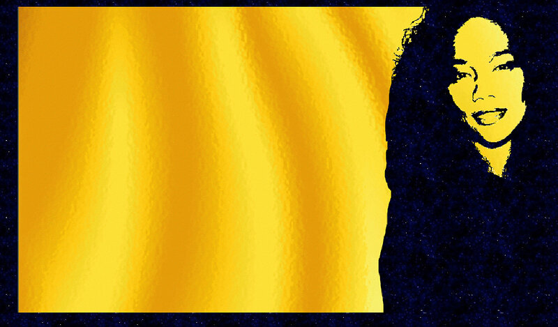 Woman's Face in Silhouette — Yellow