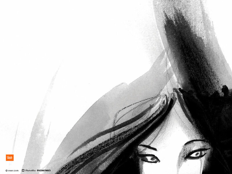 Woman's Face in Sketch