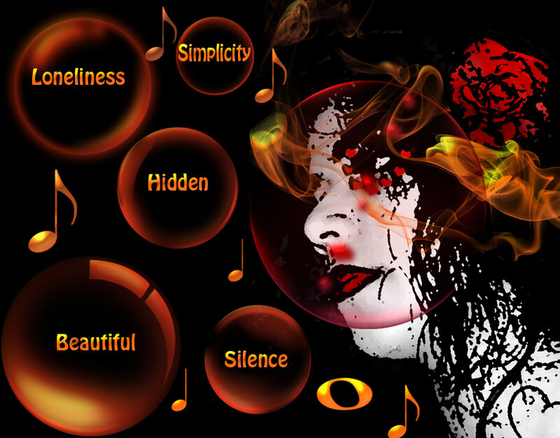 Woman's Face in Smoke — Black