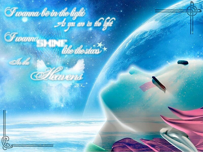 Woman's Face in Space — Blue
