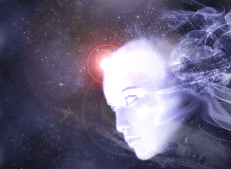 Woman's Face in Space