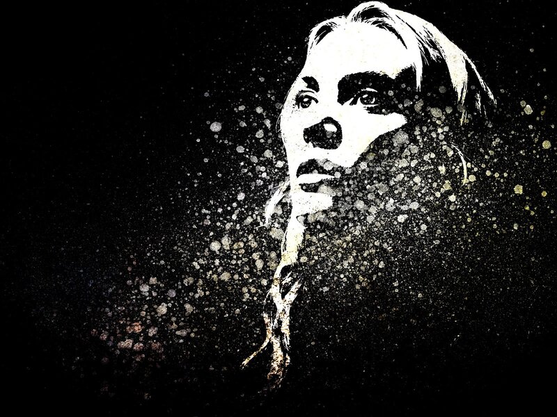 Woman's Face in Splatter