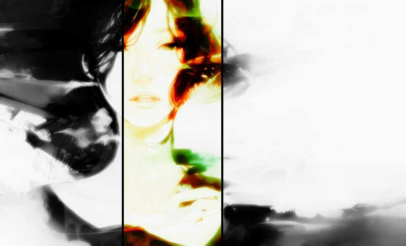 Woman's Face in Triptych