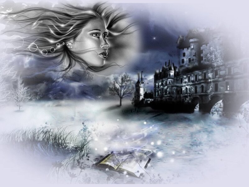 Woman's Face in Wind