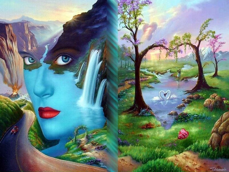 Woman's Face Landscape