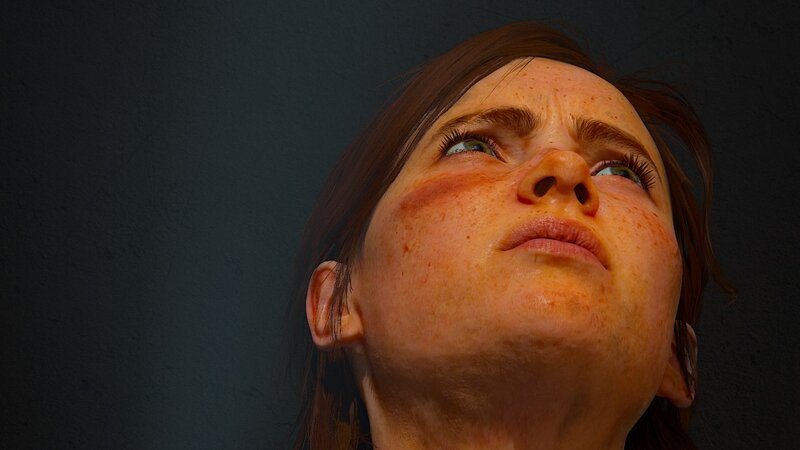 Woman's Face Looking Up