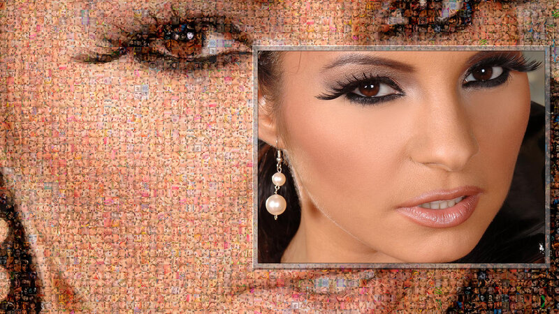Woman's Face Mosaic — Brown