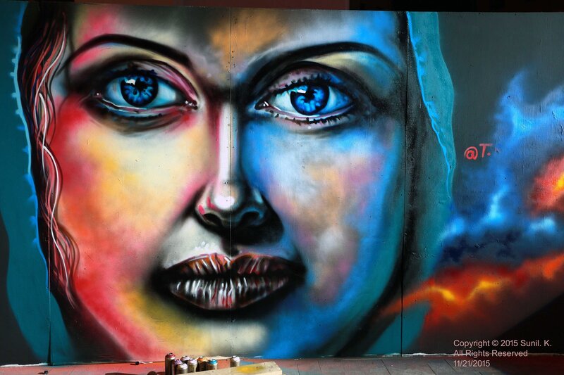 Woman's Face Mural