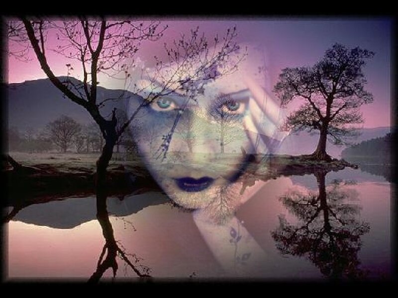 Woman's Face Overlay — Purple
