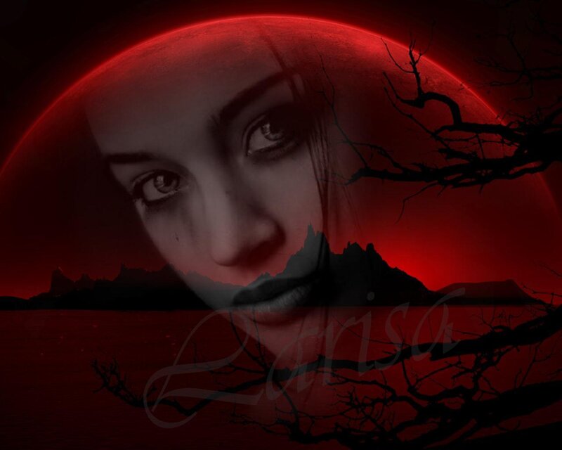 Woman's Face Overlay — Red