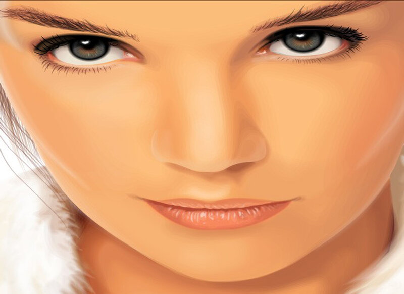 Woman's Face — Peach