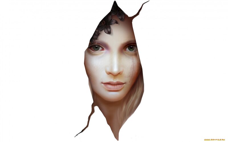 Woman's Face Through Hole