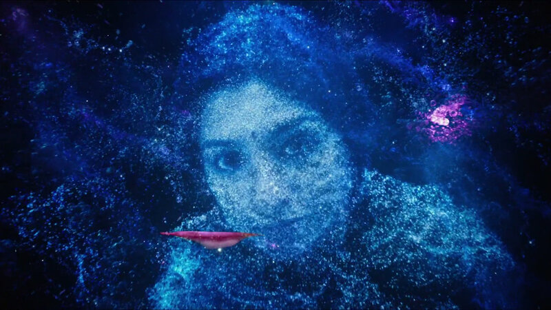 Woman's Face Underwater — Blue, Dreamy
