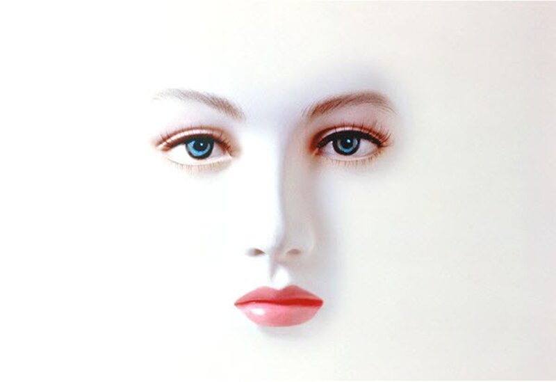 Woman's Face — White, Serene