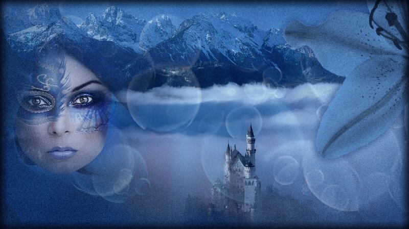 Woman's Face with Castle