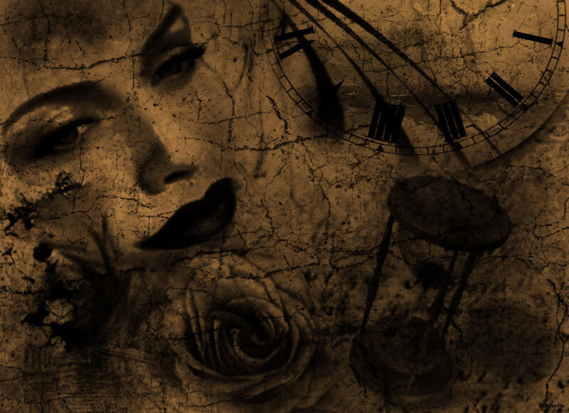 Woman's Face with Clock
