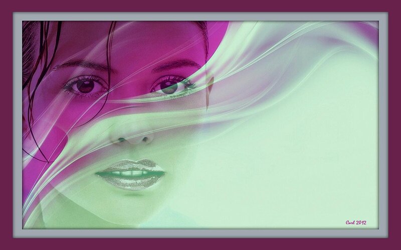 Woman's Face with Digital Effects