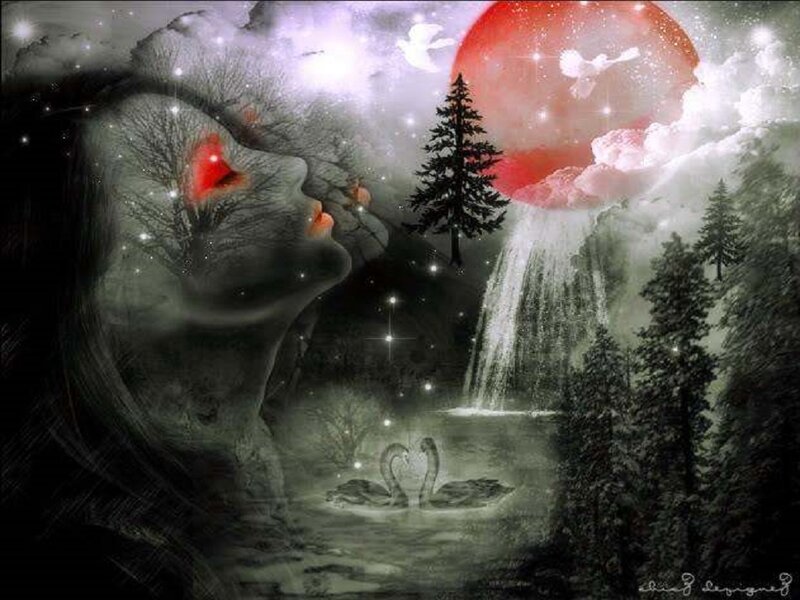 Woman's Face with Forest