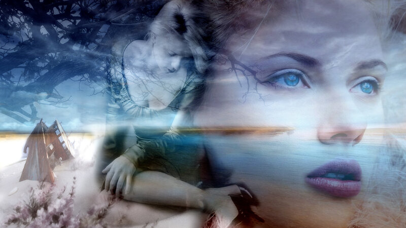 woman's face with ghostly overlay