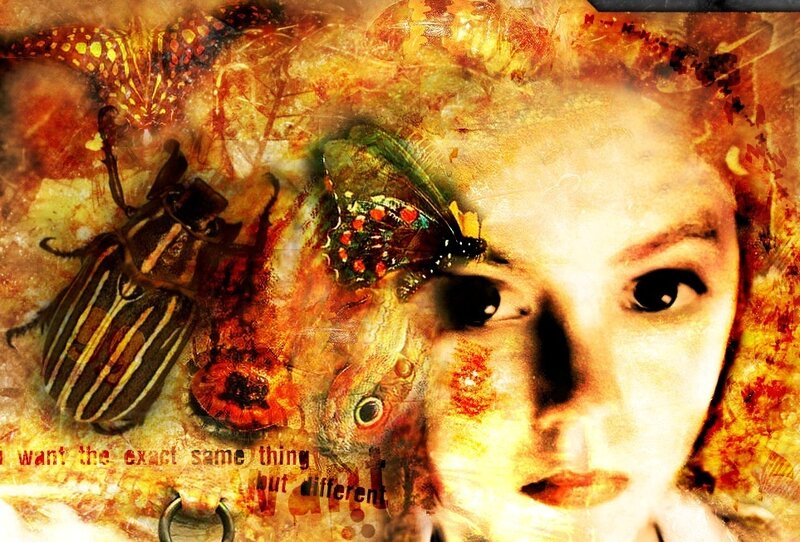 Woman's Face with Insects