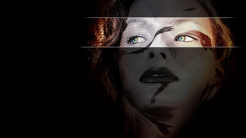 Woman's Face with Makeup — Black, Dramatic