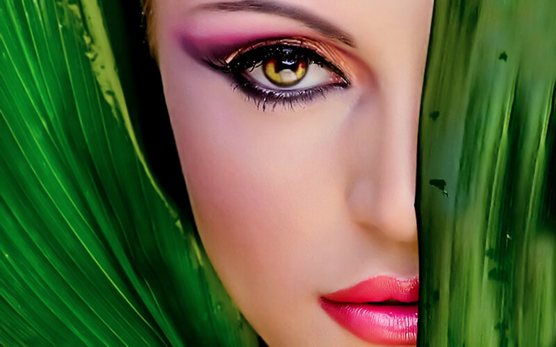 Woman's Face with Makeup