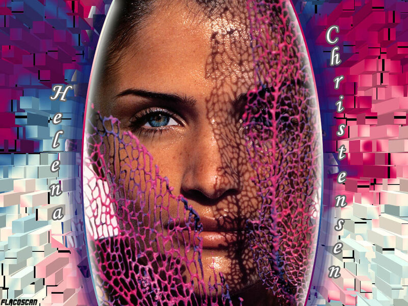Woman's Face with Mesh Overlay